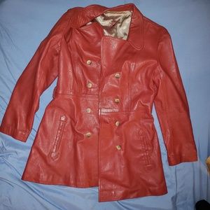 Red leather jacket